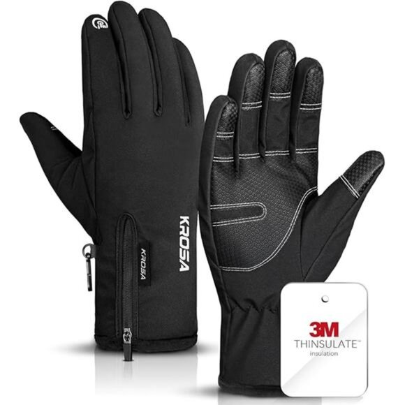 Winter Gloves Men Women Waterproof Snow Ski Gloves Touchscreen Thermal Cold - Picture 7 of 7